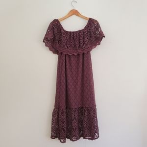 Purple lace dress